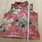 Havana Jack's Cafe Women's Size Medium Pink Floral Retro 80’s Sleeveless Polo Photo 3