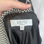 Kasper Separates Black White Abstract Geometric Single Breasted Blazer Size 14 Photo 3