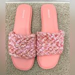 Abound  | Pink Woven Slide Sandals Women’s Braided Summer Flats | Size 9 Photo 4