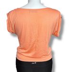 Stigma Womens T Shirt Blouse Top Boat Neck Short Sleeve Studded Accent Orange Size L Photo 3