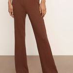 Vince  Ribbed Flare Pants in Brown Photo 0