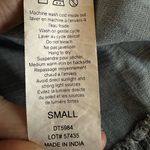 Elan  Denim Ruffled Mini Dress Tencel Sleeveless Pockets Casual Vacation Chambray Photo 6