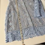 *NEW* En Saison Crochet Shirt Dress Blue Size XS Photo 10