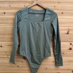 Everlane Size Medium Supima Cotton Long Sleeve Square Neckline Bodysuit Photo 0