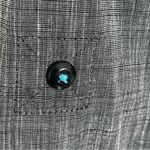 Best In Show Chambray & Teal Long Sleeve‎ Button Front Shirt Women's Size Large Gray Photo 6