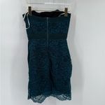 Lovers + Friends  Teal Black Lace Mesh Strapless Mini Dress - XS Photo 3