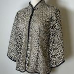 Alex Evenings Sheer Embroidered Jacket 3/4 Sleeve Women’s Size MP Medium Petite Photo 1