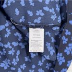 Lush Clothing Lush Shirt Medium Blue Micro Floral Flower Michelle Tie Back Blouse Boho Peasant Photo 6