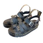 Dr. Martens Avry Hydro Black Leather Platform Gladiator Sandals Women's US 8 Photo 2