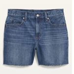 Old Navy  High Waisted Straight Cut Off Dark Wash Jean Shorts Size 4 Photo 2