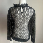 ANINE BING Black Lace Sweatshirt Photo 2