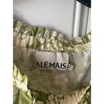 ALEMAIS NEW Leisa Organic Cotton Blouse Green Size 0 Floral Print Retro Photo 4