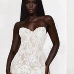 FashioNova Hanna Sheer Lace Maxi Dress - White Photo 1