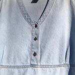 CMC by color me cotton Chambray Denim Jean Top Shirt Short SZ L Blue Size L Photo 2