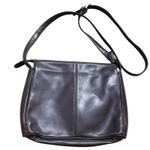 VTG Gianni Bernini Brown Leather Crossbody Bag Adjustable Strap Gold Charm‎ Photo 1