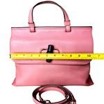 Gucci Bamboo Turn-Lock Daily Hand Bag Pink Leather 2way Silver Hardware Auth Photo 8