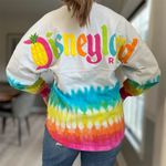 Disney Spirt Jersey Rainbow Tie-Dye Crewneck Shirt S Disneyland Photo 1
