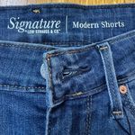 Levi's Signature Women's Modern Chino Shorts Dark Blue Denim Size 4 Casual Photo 2
