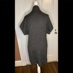 Vintage Worth New York 100% Wool Long Grey Tunic Short Sleeve Sweater Size Small Gray Photo 4