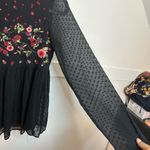 ZARA  Floral Embroidered Babydoll Blouse Photo 3