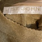 St. John  Metallic Gold Knit Mock Neck Shell Tank Top Photo 2