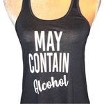Adorable black racer back tank with fun sayings on front Black Size XS Photo 1
