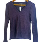 White House | Black Market WHBM NWT Metallic Shimmer Purple Stretchy Dressy Top Christmas Holiday Sz XS Photo 0