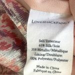 Love Shack Fancy  Lena Reversible Metallic Bow Mini Dress Pink Floral Size Small Photo 12