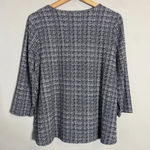 J.Jill NWOT  Wearever 3/4 Sleeve Knit Pullover Blouse Top Women's M Petite Black Photo 7