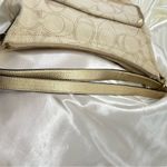 Coach Signature Penelope Purse Linen Leather Crossbody Shoulder Bag Cream Gold Photo 6