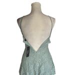 Lulus  Mint Green Lace Tiered Maxi Dress With Spaghetti Straps Side Slit SZ S NWT Photo 5