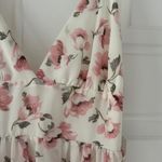 Tiered Floral Mini Dress White Photo 1