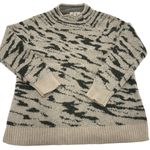 Madewell Sweater Womens XXS Beige Black Thornton Animal Print Alpaca Blend Photo 1