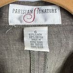 Parisian Signature Khaki Long Sleeve Collar Dress Green Size 6 Photo 9