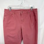 Isaac Mizrahi  LIVE! Size 14P Jeans Denim Pants Pink Straight Leg High Rise 271‎ Photo 4