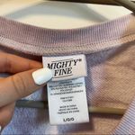 Mighty fine We Can Make It Smiley Face Thumbs Up Purple & White Tie Dye Crewneck Photo 3