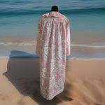 Alternative Chic Vtg 80s  Pink Robe 1X Floral‎ Ruffle Granny Babydoll Pocket USA Photo 1