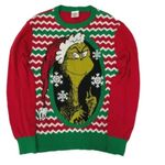 Ugly Christmas Sweater Dr. Seuss's The Grinch Red Green Long Sleeve Photo 1
