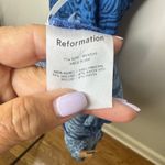 Reformation NWT  Allegra Midi Dress Size‎ 4 Vixen Blue Animal Print Long Sleeve Photo 12