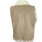 Au Lieu Penny Lane style vegan suede and fur vest L Tan Size L Photo 2