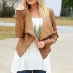 Blu Pepper Faux Leather Jacket Photo 0