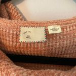 Anthropologie  Pink Waffle Knit Flowy Sweater Boho Cowlneck Women's size Small Photo 1