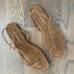 Loeffler Randall NWT  Eleanor Strappy Flat Suede Sandals in Cacao Brown Size 9 US Photo 1