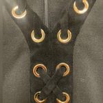 Ivanka Trump  Black V Neck Dress with Gold Grommet Detailing SZ 12 Photo 1