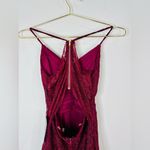 City Triangles  Burgundy Glitter Lace Mini Dress Size 1 Formal Event Style Photo 8