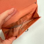 Salvatore Ferragamo  Vintage Gancini Wallet Peach Saffiano Leather Photo 13