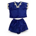 Partners Satin Pajama Set Blue Size M Photo 1