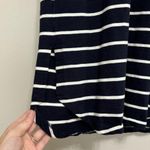 Jigsaw Cotton Navy Blue Striped V Photo 5