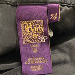 Rich & Skinny  Silk Black Cargo Style Button Fly Chic Short Shorts 24 Photo 3