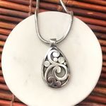 Brighton  Teardrop Pendant Scroll Necklace Photo 0